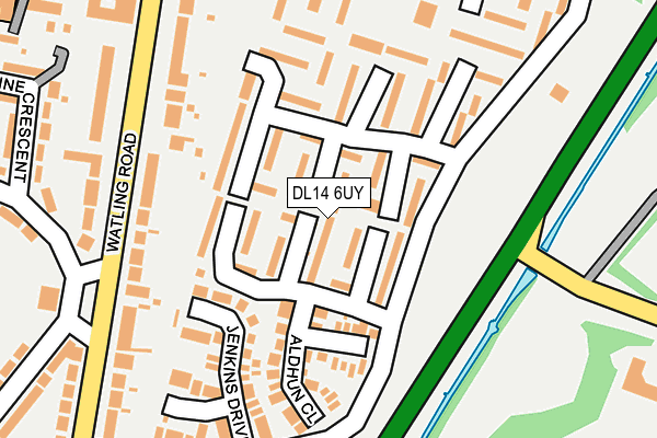 DL14 6UY map - OS OpenMap – Local (Ordnance Survey) DL14 6UY map - OS OpenMap – Local (Ordnance Survey)