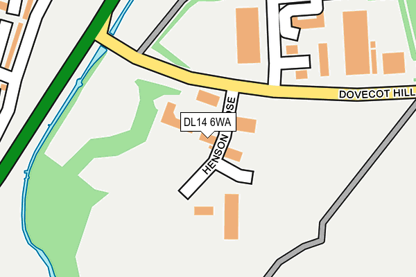DL14 6WA map - OS OpenMap – Local (Ordnance Survey) DL14 6WA map - OS OpenMap – Local (Ordnance Survey)