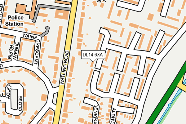 DL14 6XA map - OS OpenMap – Local (Ordnance Survey) DL14 6XA map - OS OpenMap – Local (Ordnance Survey)