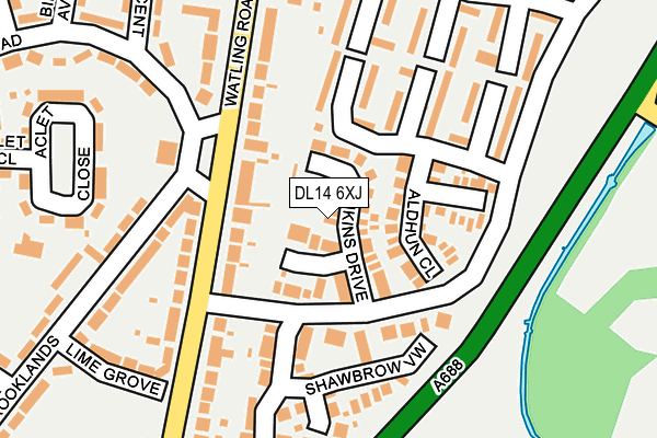 DL14 6XJ map - OS OpenMap – Local (Ordnance Survey) DL14 6XJ map - OS OpenMap – Local (Ordnance Survey)