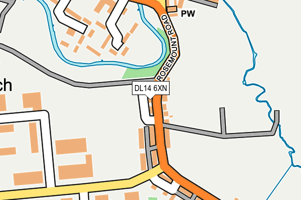 DL14 6XN map - OS OpenMap – Local (Ordnance Survey) DL14 6XN map - OS OpenMap – Local (Ordnance Survey)