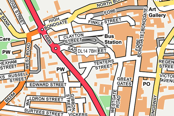 DL14 7BH map - OS OpenMap – Local (Ordnance Survey) DL14 7BH map - OS OpenMap – Local (Ordnance Survey)