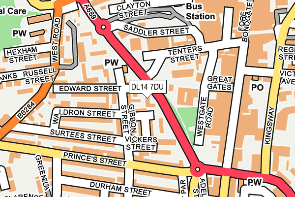 DL14 7DU map - OS OpenMap – Local (Ordnance Survey) DL14 7DU map - OS OpenMap – Local (Ordnance Survey)