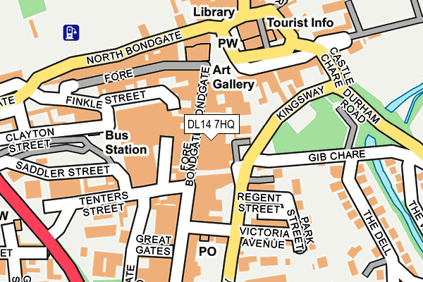 DL14 7HQ map - OS OpenMap – Local (Ordnance Survey) DL14 7HQ map - OS OpenMap – Local (Ordnance Survey)