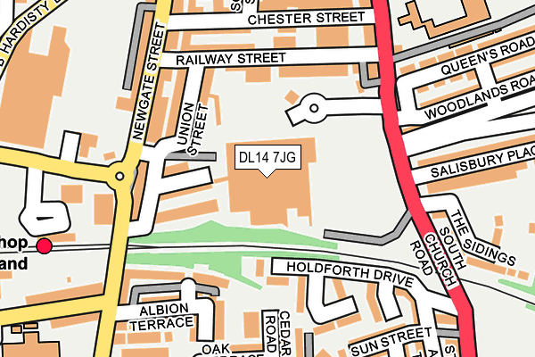 DL14 7JG map - OS OpenMap – Local (Ordnance Survey) DL14 7JG map - OS OpenMap – Local (Ordnance Survey)