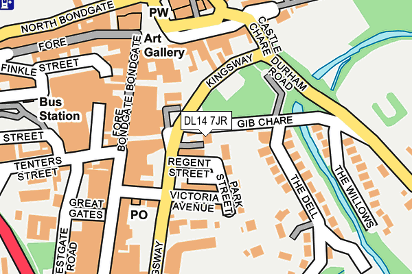 DL14 7JR map - OS OpenMap – Local (Ordnance Survey) DL14 7JR map - OS OpenMap – Local (Ordnance Survey)