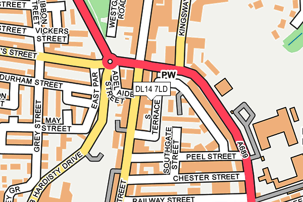 DL14 7LD map - OS OpenMap – Local (Ordnance Survey) DL14 7LD map - OS OpenMap – Local (Ordnance Survey)