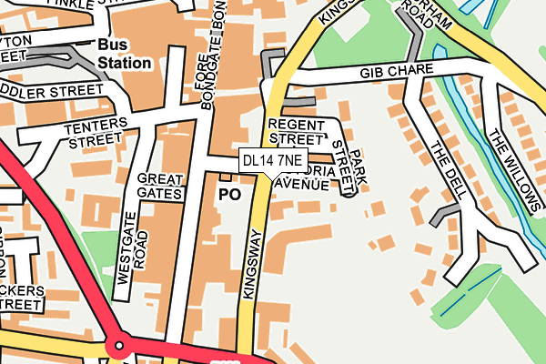DL14 7NE map - OS OpenMap – Local (Ordnance Survey) DL14 7NE map - OS OpenMap – Local (Ordnance Survey)