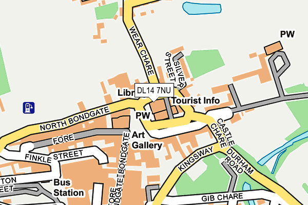 DL14 7NU map - OS OpenMap – Local (Ordnance Survey) DL14 7NU map - OS OpenMap – Local (Ordnance Survey)