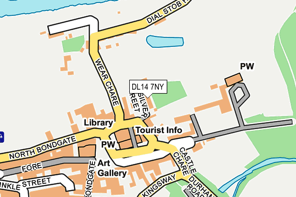 DL14 7NY map - OS OpenMap – Local (Ordnance Survey) DL14 7NY map - OS OpenMap – Local (Ordnance Survey)