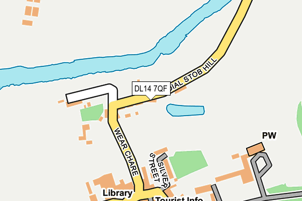 DL14 7QF map - OS OpenMap – Local (Ordnance Survey) DL14 7QF map - OS OpenMap – Local (Ordnance Survey)