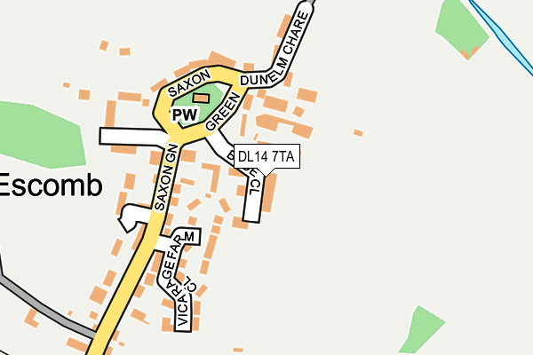 DL14 7TA map - OS OpenMap – Local (Ordnance Survey) DL14 7TA map - OS OpenMap – Local (Ordnance Survey)