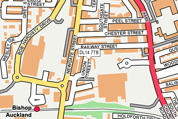DL14 7TB map - OS OpenMap – Local (Ordnance Survey) DL14 7TB map - OS OpenMap – Local (Ordnance Survey)