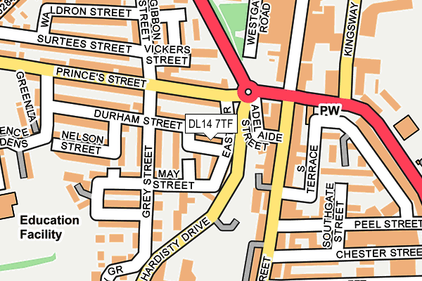 DL14 7TF map - OS OpenMap – Local (Ordnance Survey) DL14 7TF map - OS OpenMap – Local (Ordnance Survey)