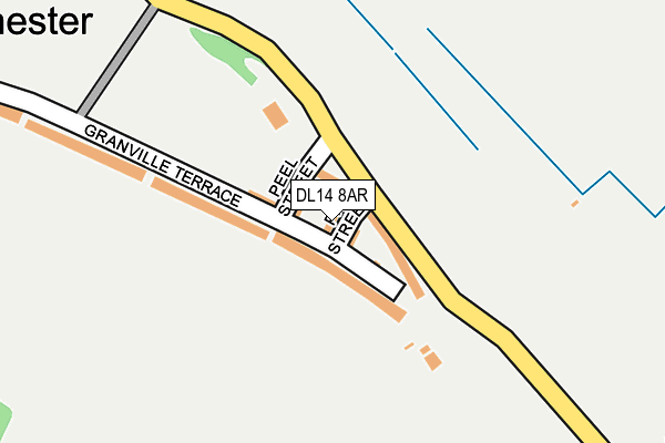 DL14 8AR map - OS OpenMap – Local (Ordnance Survey) DL14 8AR map - OS OpenMap – Local (Ordnance Survey)