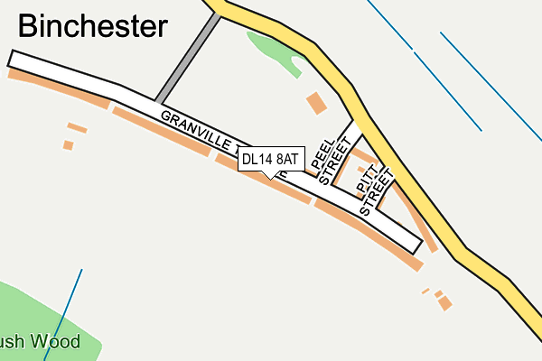 DL14 8AT map - OS OpenMap – Local (Ordnance Survey) DL14 8AT map - OS OpenMap – Local (Ordnance Survey)