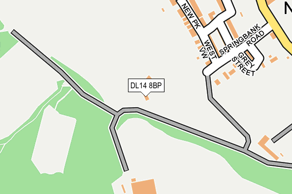 DL14 8BP map - OS OpenMap – Local (Ordnance Survey) DL14 8BP map - OS OpenMap – Local (Ordnance Survey)