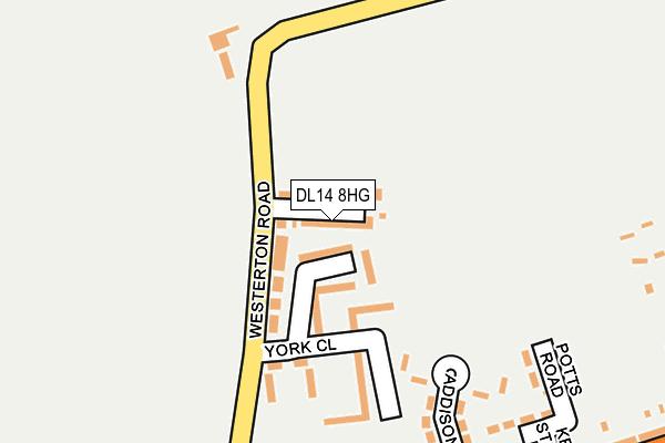 DL14 8HG map - OS OpenMap – Local (Ordnance Survey) DL14 8HG map - OS OpenMap – Local (Ordnance Survey)