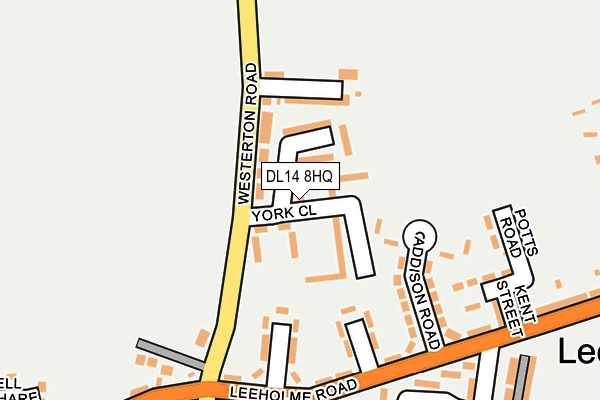 DL14 8HQ map - OS OpenMap – Local (Ordnance Survey) DL14 8HQ map - OS OpenMap – Local (Ordnance Survey)