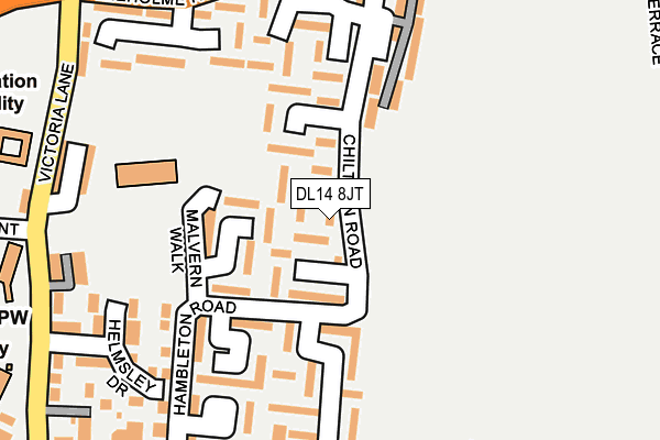 DL14 8JT map - OS OpenMap – Local (Ordnance Survey) DL14 8JT map - OS OpenMap – Local (Ordnance Survey)