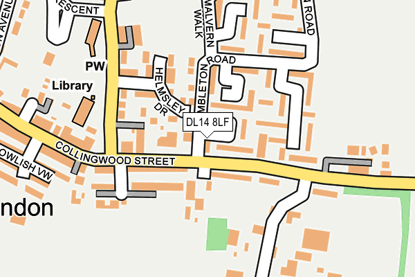 DL14 8LF map - OS OpenMap – Local (Ordnance Survey) DL14 8LF map - OS OpenMap – Local (Ordnance Survey)