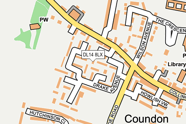 DL14 8LX map - OS OpenMap – Local (Ordnance Survey) DL14 8LX map - OS OpenMap – Local (Ordnance Survey)