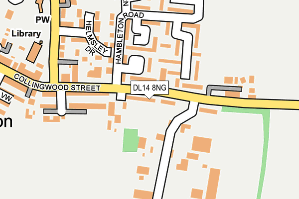 DL14 8NG map - OS OpenMap – Local (Ordnance Survey) DL14 8NG map - OS OpenMap – Local (Ordnance Survey)