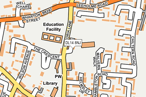 DL14 8NJ map - OS OpenMap – Local (Ordnance Survey) DL14 8NJ map - OS OpenMap – Local (Ordnance Survey)