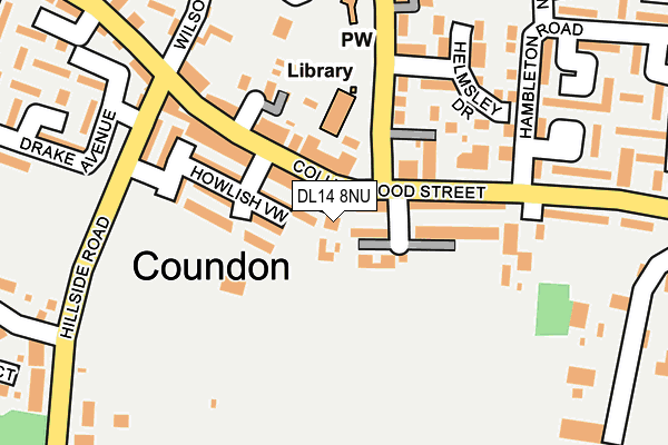 DL14 8NU map - OS OpenMap – Local (Ordnance Survey) DL14 8NU map - OS OpenMap – Local (Ordnance Survey)