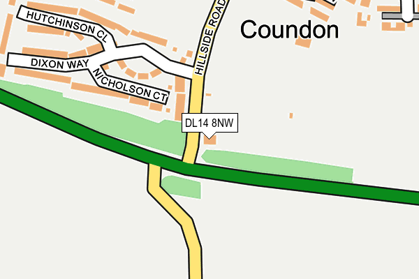 DL14 8NW map - OS OpenMap – Local (Ordnance Survey) DL14 8NW map - OS OpenMap – Local (Ordnance Survey)
