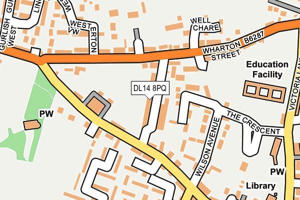 DL14 8PQ map - OS OpenMap – Local (Ordnance Survey) DL14 8PQ map - OS OpenMap – Local (Ordnance Survey)