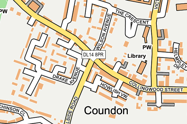 DL14 8PR map - OS OpenMap – Local (Ordnance Survey) DL14 8PR map - OS OpenMap – Local (Ordnance Survey)