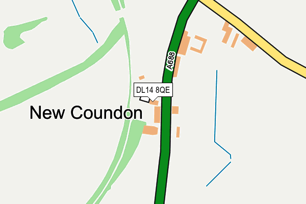 DL14 8QE map - OS OpenMap – Local (Ordnance Survey) DL14 8QE map - OS OpenMap – Local (Ordnance Survey)