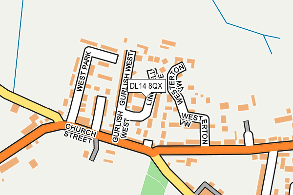 DL14 8QX map - OS OpenMap – Local (Ordnance Survey) DL14 8QX map - OS OpenMap – Local (Ordnance Survey)