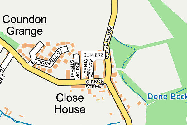 DL14 8RZ map - OS OpenMap – Local (Ordnance Survey) DL14 8RZ map - OS OpenMap – Local (Ordnance Survey)