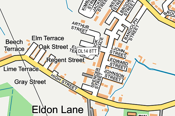 DL14 8TT map - OS OpenMap – Local (Ordnance Survey) DL14 8TT map - OS OpenMap – Local (Ordnance Survey)