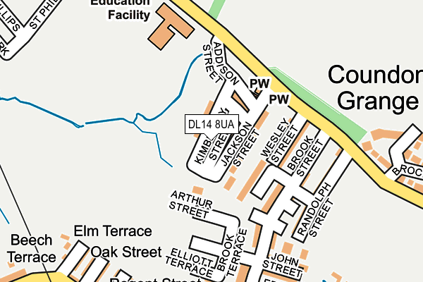 DL14 8UA map - OS OpenMap – Local (Ordnance Survey) DL14 8UA map - OS OpenMap – Local (Ordnance Survey)