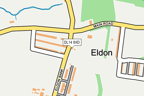 DL14 8XD map - OS OpenMap – Local (Ordnance Survey) DL14 8XD map - OS OpenMap – Local (Ordnance Survey)