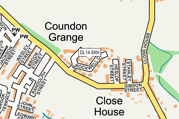 DL14 8XH map - OS OpenMap – Local (Ordnance Survey) DL14 8XH map - OS OpenMap – Local (Ordnance Survey)