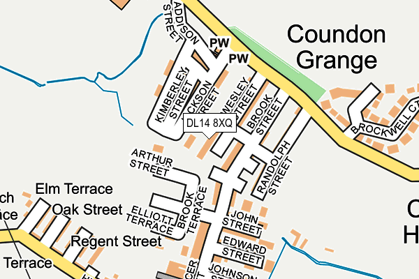 DL14 8XQ map - OS OpenMap – Local (Ordnance Survey) DL14 8XQ map - OS OpenMap – Local (Ordnance Survey)