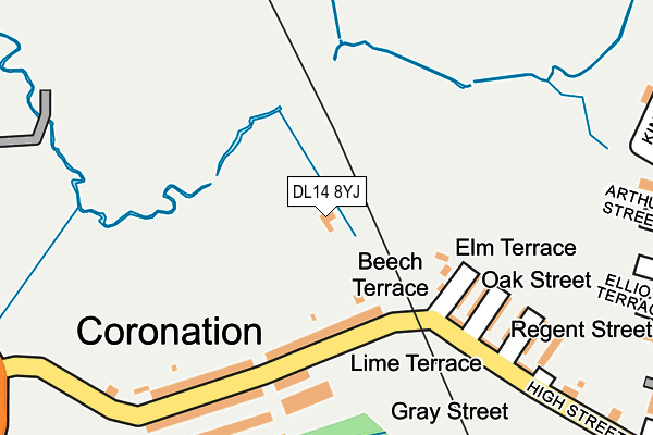 DL14 8YJ map - OS OpenMap – Local (Ordnance Survey) DL14 8YJ map - OS OpenMap – Local (Ordnance Survey)