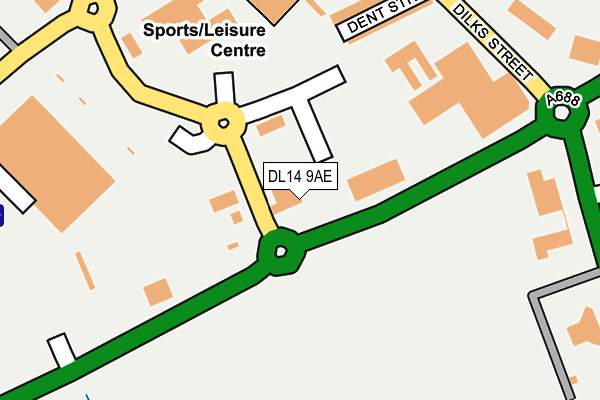DL14 9AE map - OS OpenMap – Local (Ordnance Survey) DL14 9AE map - OS OpenMap – Local (Ordnance Survey)