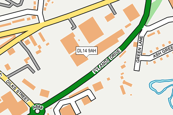 DL14 9AH map - OS OpenMap – Local (Ordnance Survey) DL14 9AH map - OS OpenMap – Local (Ordnance Survey)