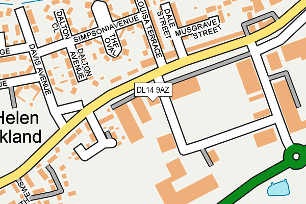 DL14 9AZ map - OS OpenMap – Local (Ordnance Survey) DL14 9AZ map - OS OpenMap – Local (Ordnance Survey)