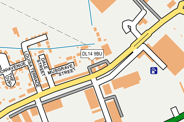 DL14 9BU map - OS OpenMap – Local (Ordnance Survey) DL14 9BU map - OS OpenMap – Local (Ordnance Survey)