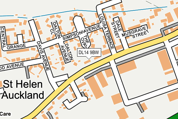 DL14 9BW map - OS OpenMap – Local (Ordnance Survey) DL14 9BW map - OS OpenMap – Local (Ordnance Survey)