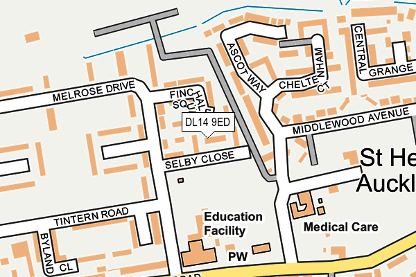DL14 9ED map - OS OpenMap – Local (Ordnance Survey) DL14 9ED map - OS OpenMap – Local (Ordnance Survey)