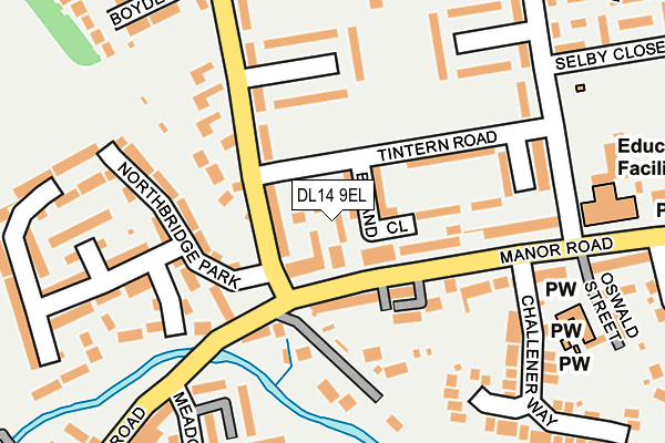 DL14 9EL map - OS OpenMap – Local (Ordnance Survey) DL14 9EL map - OS OpenMap – Local (Ordnance Survey)