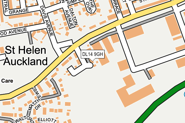 DL14 9GH map - OS OpenMap – Local (Ordnance Survey) DL14 9GH map - OS OpenMap – Local (Ordnance Survey)