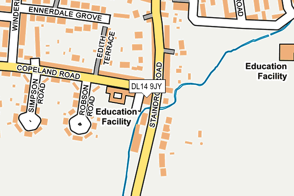 DL14 9JY map - OS OpenMap – Local (Ordnance Survey) DL14 9JY map - OS OpenMap – Local (Ordnance Survey)
